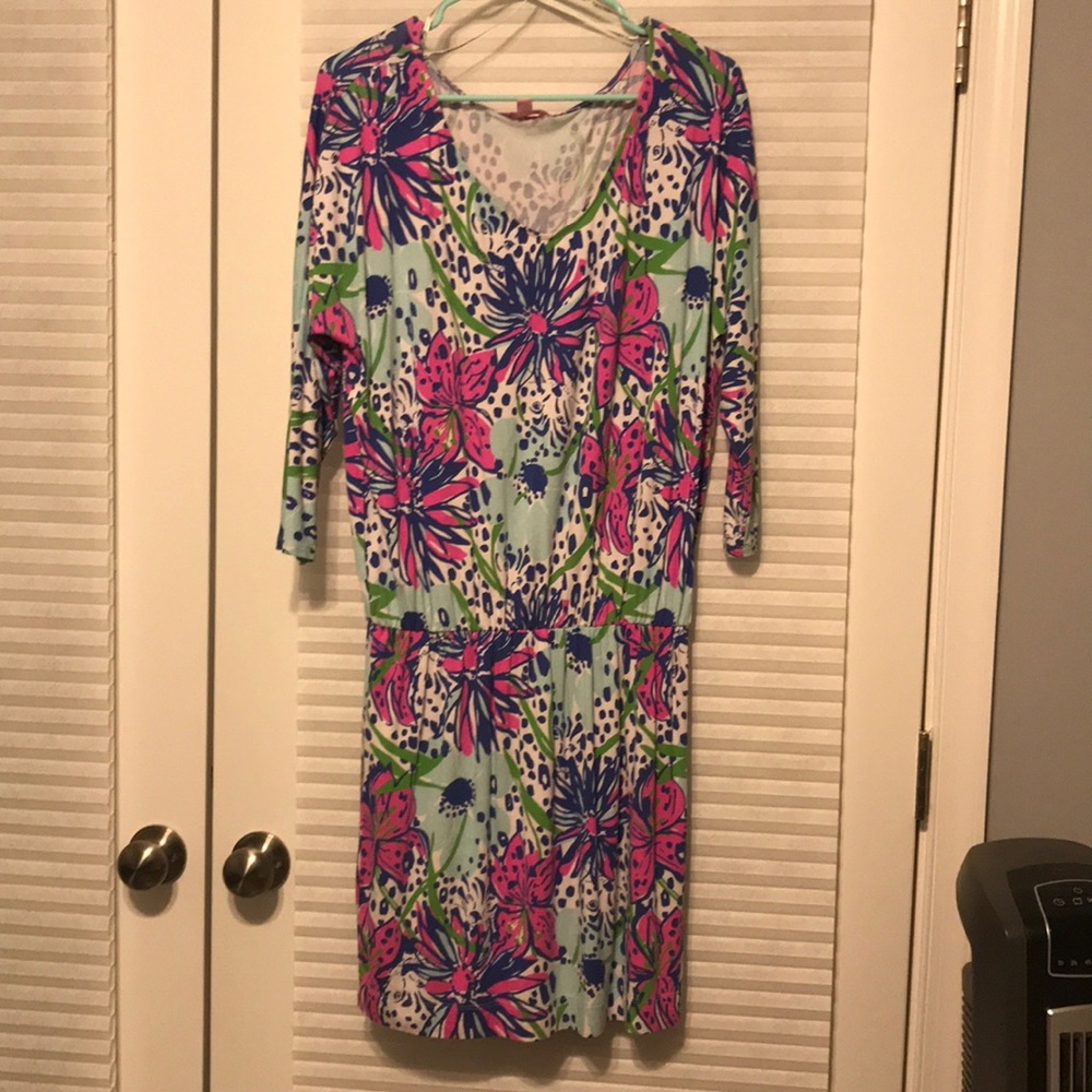 Lilly Pulitzer Cara Dolman dress “in the garden”